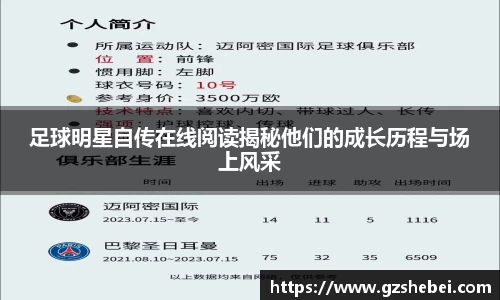 足球明星自传在线阅读揭秘他们的成长历程与场上风采
